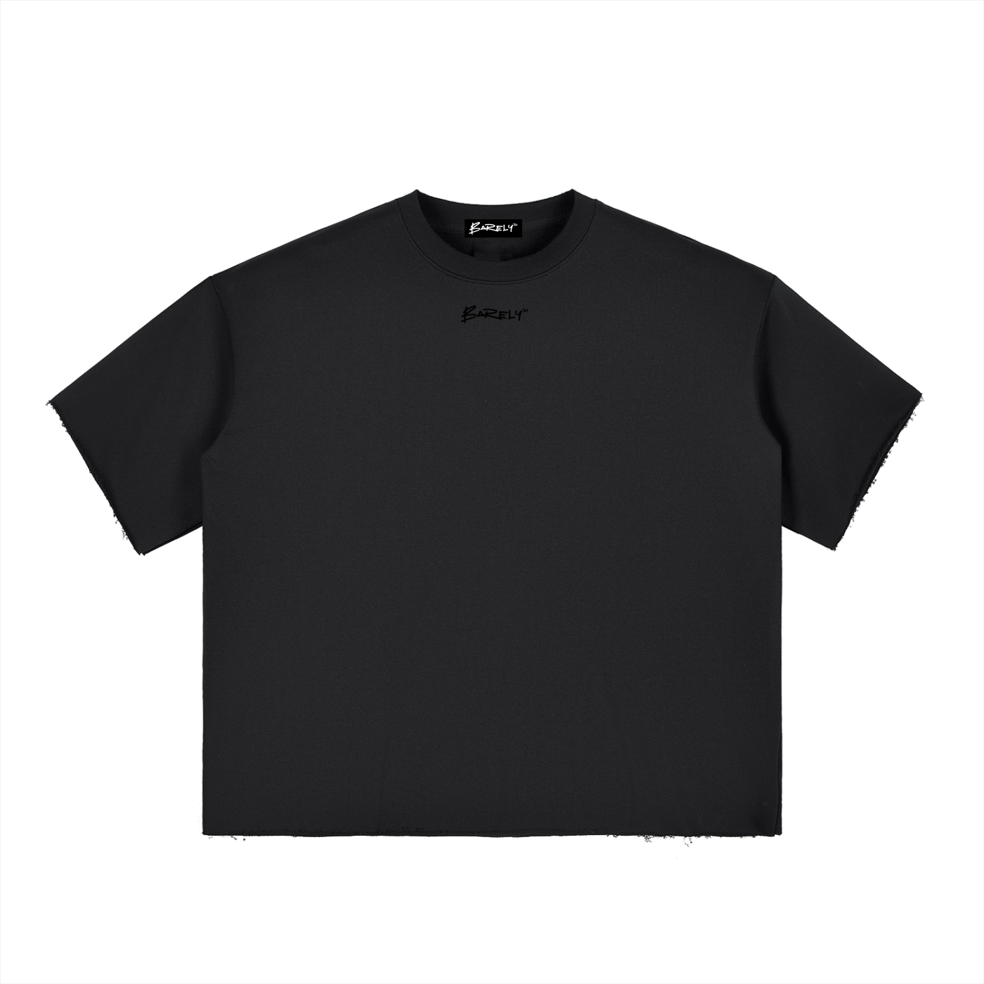 Barely™ minimalist t-shirt front view - premium cotton blend tee